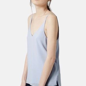 TopShop Strappy Plunge Light Blue Cami
